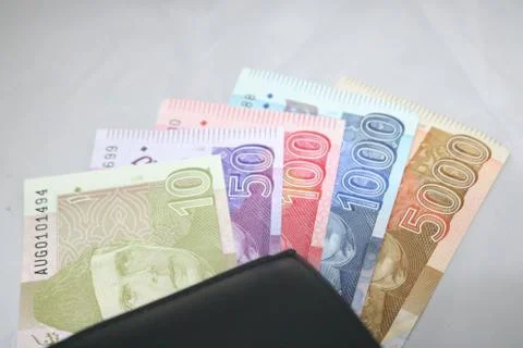 Pakistani currency mix note bundle Foto stock