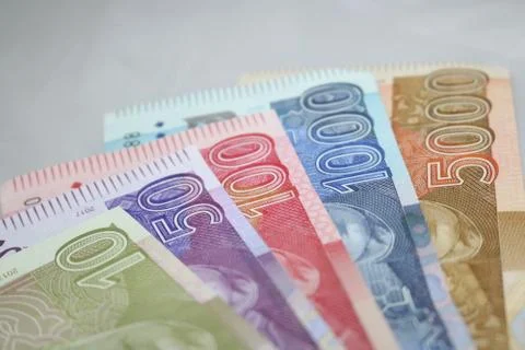 Pakistani currency mix note bundle Foto stock