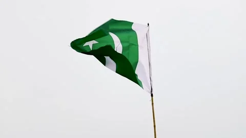 Pakistani Flag up in the air Stock Footage 137166199