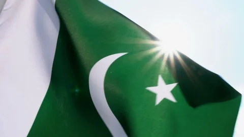 Pakistani Flag Flapping Stock Footage 118964127