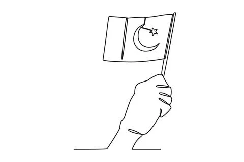 The Pakistani flag is flying Stock Illustration