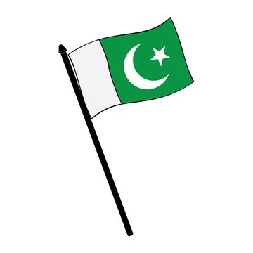 Pakistani flag icon Stock Illustration