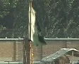 Pakistani Flag in Refugee Camp for IDP's in Swat, Pakistan SD Footage