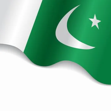 Pakistani flag wavy abstract background. Vector illustration. Stock-Illustration