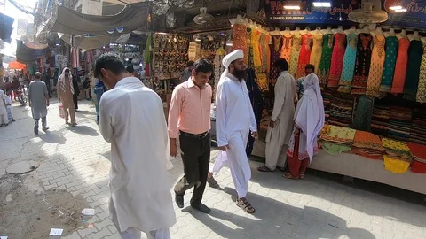 Pakistani market Stock-Footage 113593725