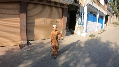 Pakistani pashtoo boy Stock Footage 113617543