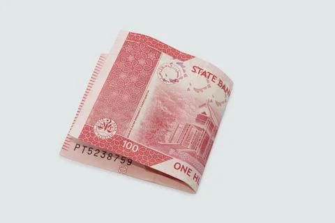 Pakistani Rupees, Pakistani currency notes, 100 Rupees Foto stock