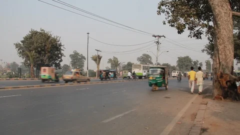 Pakistani street traffic. Stock Footage 86594550