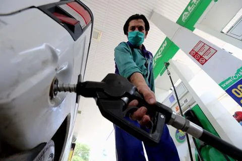 Pakistan's government decrease petrol price by Rs 7.06 (0.043 USD), Peshawar - 0 Stock Photos