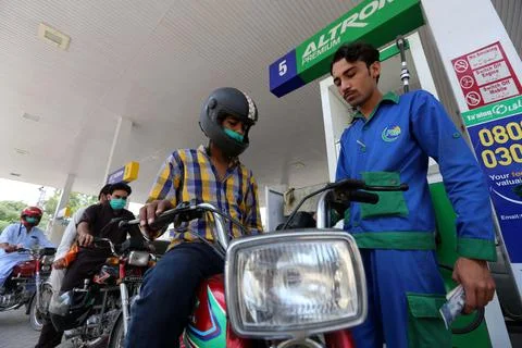 Pakistan's government decrease petrol price by Rs 7.06 (0.043 USD), Peshawar - 0 Stock Photos