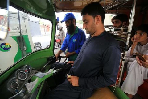 Pakistan's government decrease petrol price, Peshawar - 01 Sep 2021 写真素材