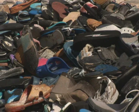 PAL: Beach with pollution Video stock 349385