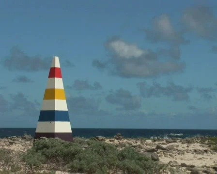 PAL: Beacon &amp; a rough shore Stock Footage 349358