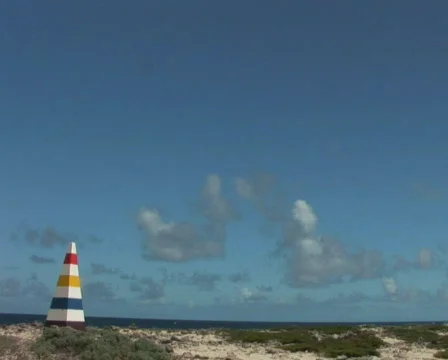 PAL: Beacon &amp; a rough shore Stock Footage 349363