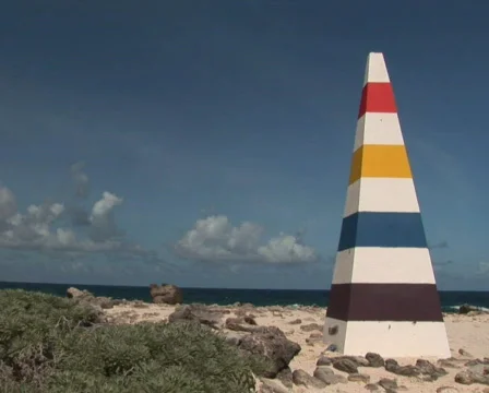 PAL: Beacon &amp; a rough shore Stock Footage 349384
