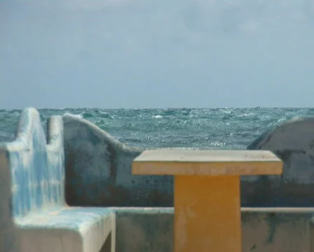 PAL: bench at the ocean Stock Footage 355976