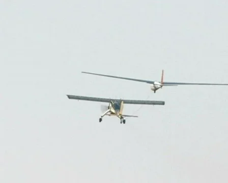 PAL Glider towing plane Stock Footage 505333