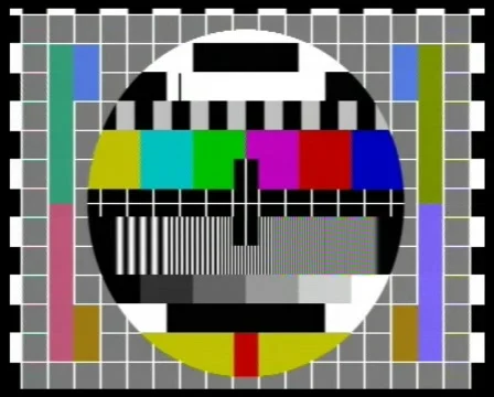 PAL - TV test chart with audio Stock Footage 642387