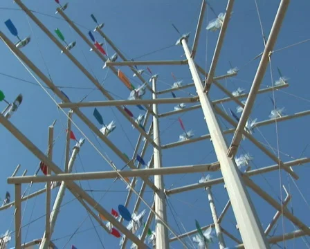 PAL: Windcatcher / weather vane Stock Footage 671154