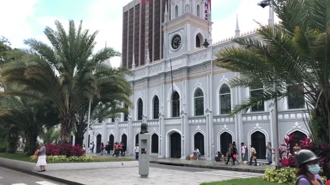 Palace of the Academies neogothic style building in downtown Caracas Stock Footage 167978738