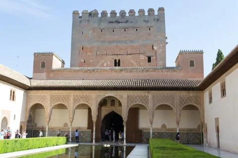 Palace in Alhambra Stock Photos