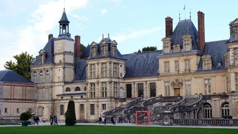 Palace and castle of Chantilly Stock Footage 112871694