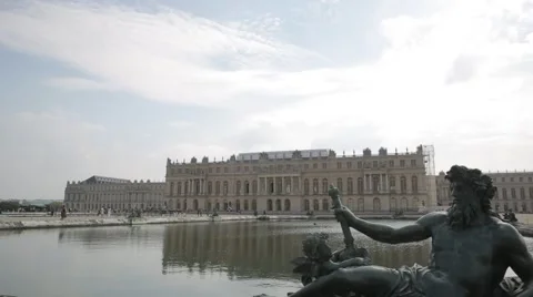 The Palace and Park complex of the Palace of Versailles. Stock Footage 44794075