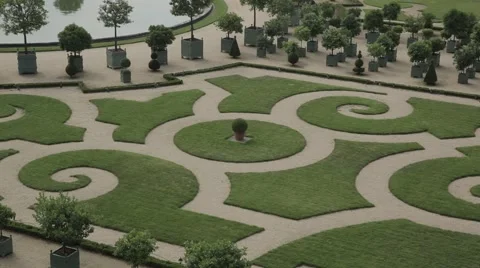 The Palace and Park complex of the Palace of Versailles. Stock Footage 44794302