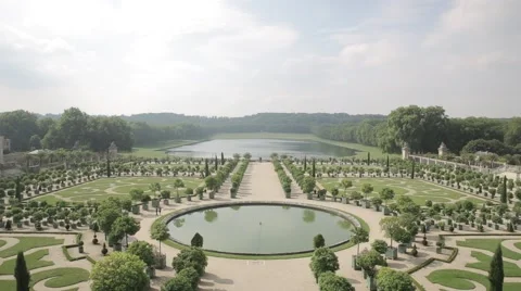 The Palace and Park complex of the Palace of Versailles. Stock Footage 44794344