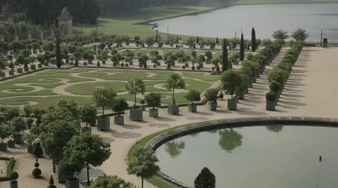 The Palace and Park complex of the Palace of Versailles. Stock Footage 44794395