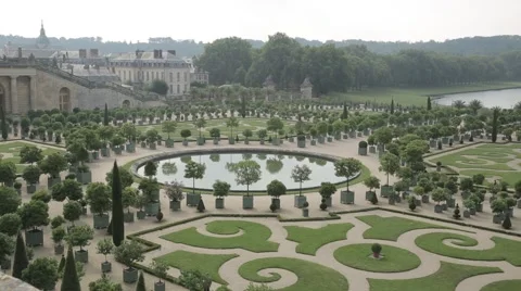 The Palace and Park complex of the Palace of Versailles. Stock Footage