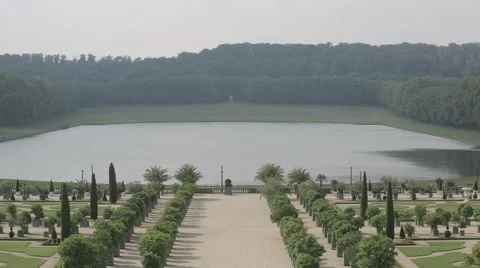 The Palace and Park complex of the Palace of Versailles. Stock Footage 44794639