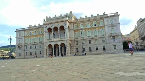 Palace of the Austrian Lieutenancy, Trieste Stock Footage 161988199