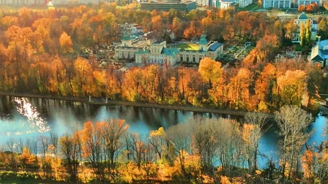 Palace in autumn Stock Footage 292439771