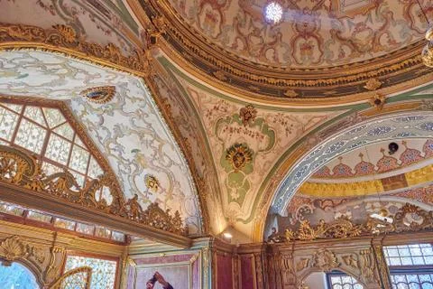 Palace ceiling decorations Stock Photos