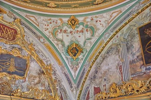 Palace ceiling decorations Stock Photos