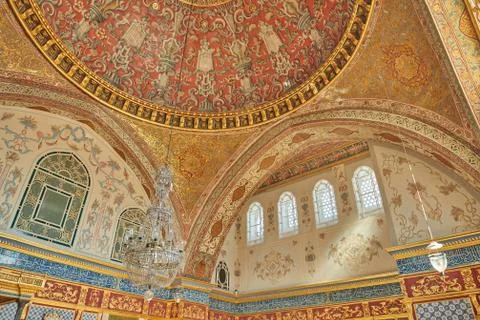 Palace ceiling decorations Stock Photos
