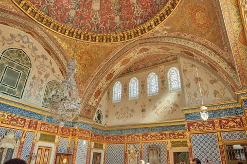 Palace ceiling decorations Stock Photos