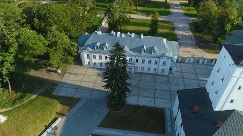 Palace Complex Biala Podlaska Zespol Palacowy Radziwillow Aerial View Poland Stock Footage 241262190