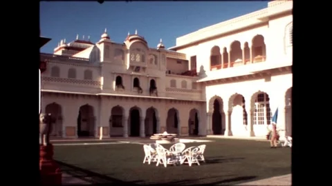 Palace Courtyard in Jaipur Stock Footage 276293169
