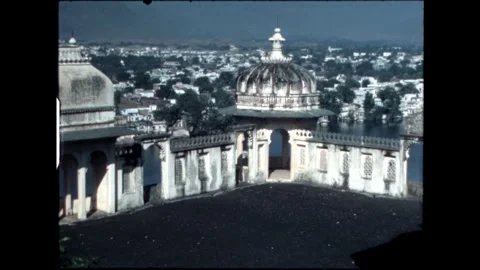 Palace Domes Overlooking City Stock Footage 277976267