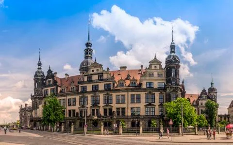 Palace in Dresden in Germany Stock Photos
