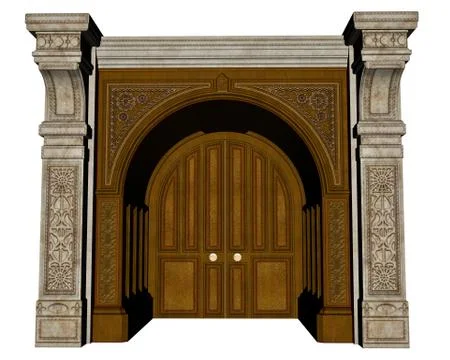 Palace entrance - 3D render Stock Illustration