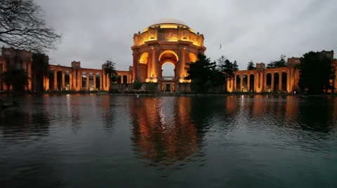 Palace of Fine Arts Stock Footage 18074696
