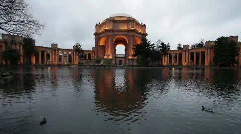 Palace of Fine Arts Stock Footage 18075004
