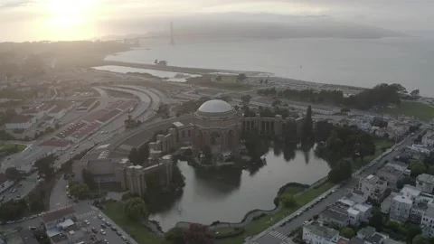 Palace of Fine Arts wide angle Stock Footage 201814590