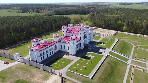 Palace in the forest Video stock 194492303