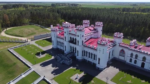 Palace in the forest Video stock 194492562