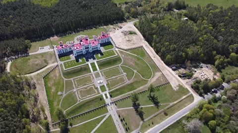 Palace in the forest Video stock 194494756