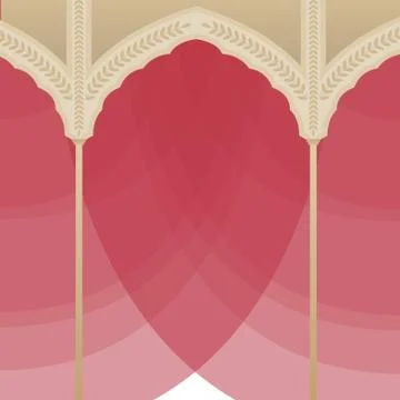 Palace interior decor Illustrazione stock